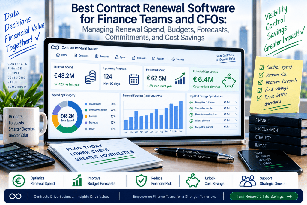 Best Contract Renewal Software for Finance Teams and CFOs - Managing Renewal Spend, Budgets, Forecasts, Commitments, and Cost Savings