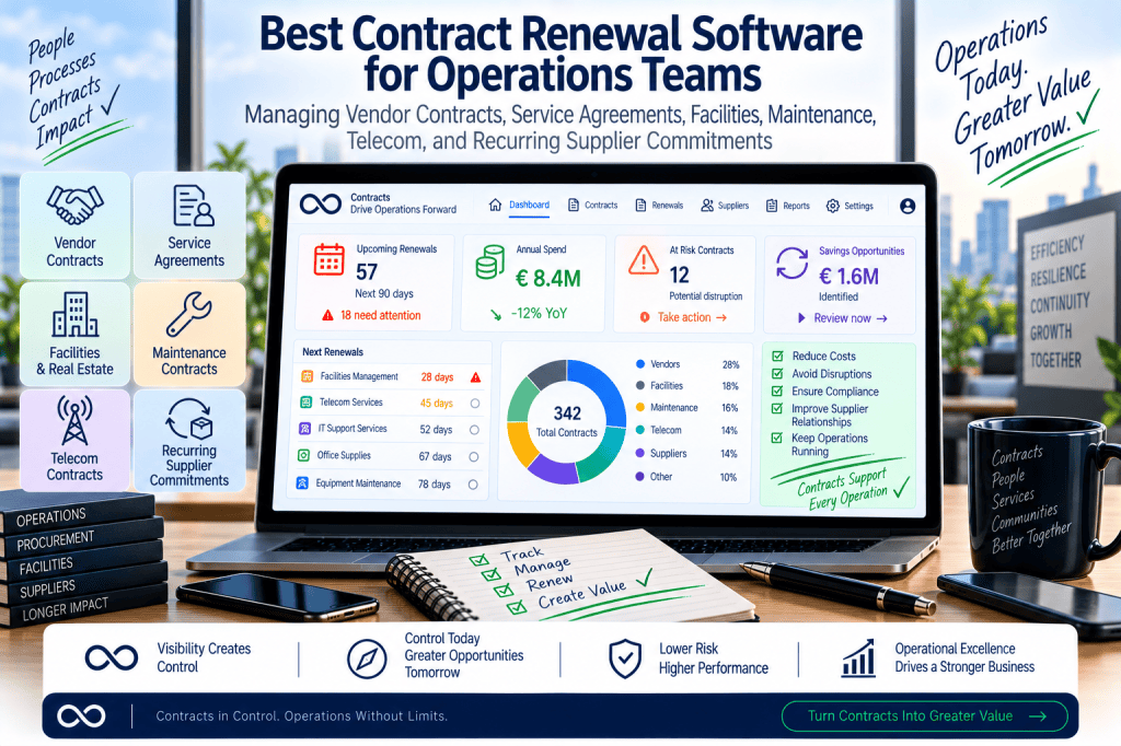 Best Contract Renewal Software for Operations Teams: Managing Vendor Contracts, Service Agreements, Facilities, Maintenance, Telecom, and Recurring Supplier&nbsp;Commitments