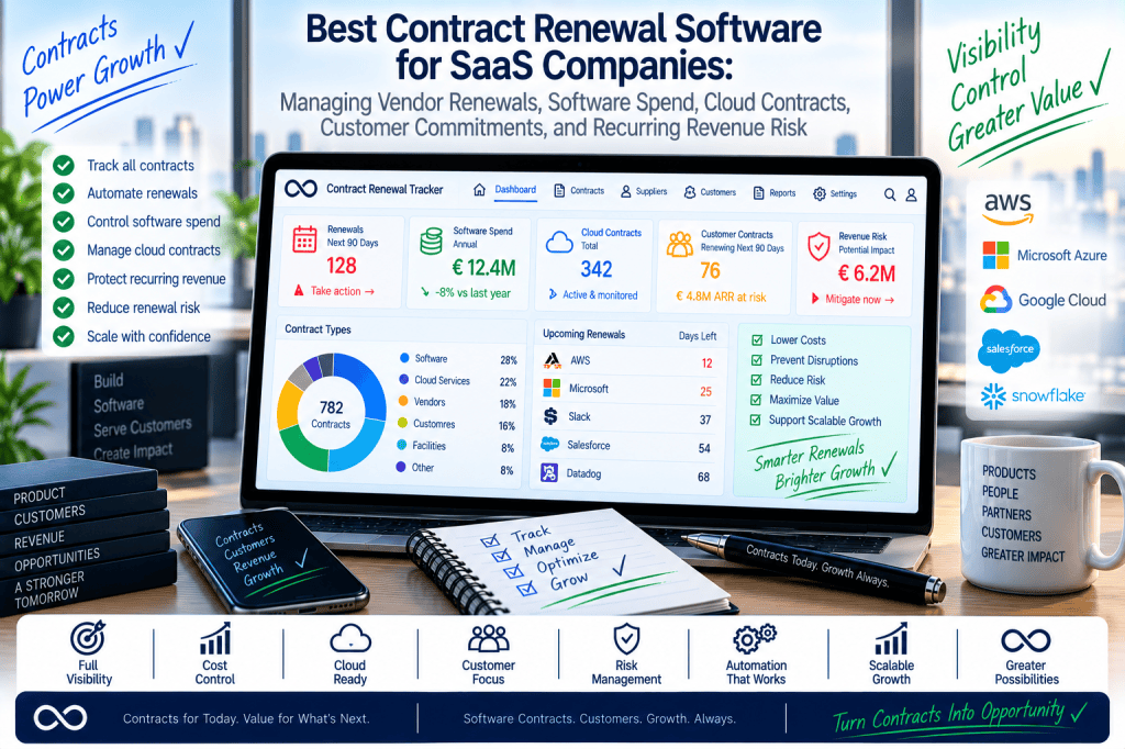 Best Contract Renewal Software for SaaS Companies: Managing Vendor Renewals, Software Spend, Cloud Contracts, Customer Commitments, and Recurring Revenue&nbsp;Risk
