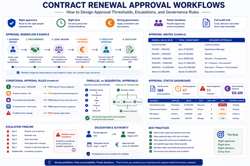 Contract Renewal Approval Workflows - How to Design Approval Thresholds, Escalations, and Governance Rules