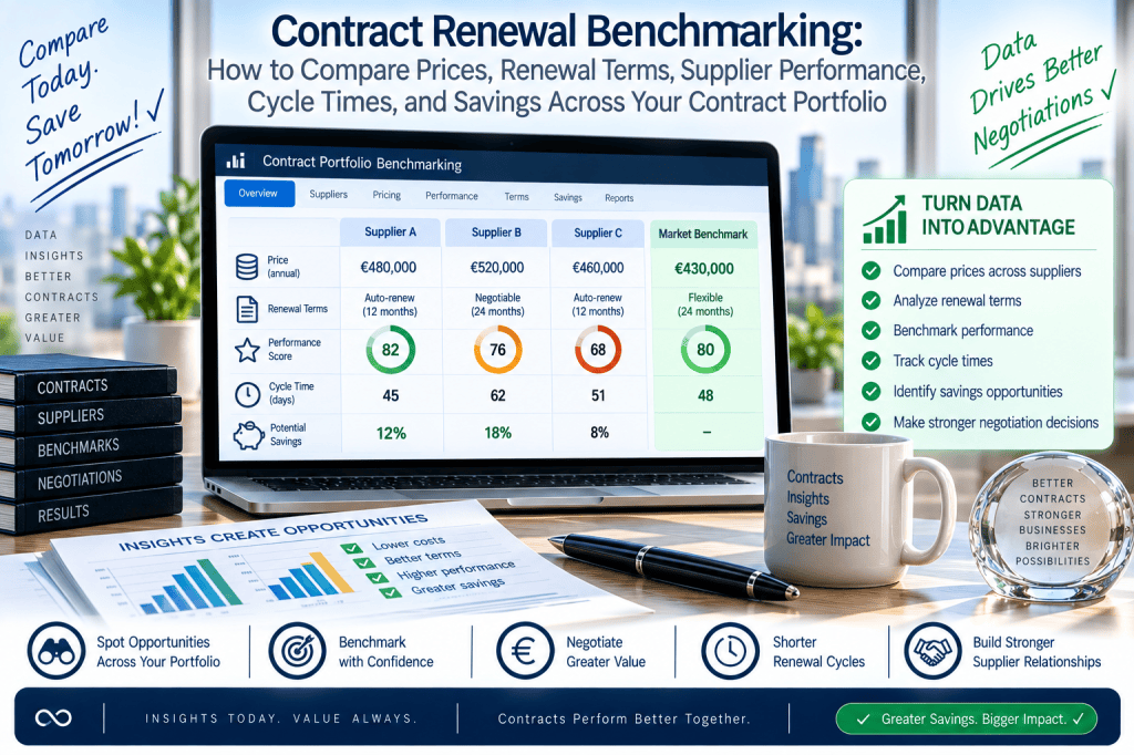 Contract Renewal Benchmarking: How to Compare Prices, Renewal Terms, Supplier Performance, Cycle Times, and Savings Across Your Contract&nbsp;Portfolio
