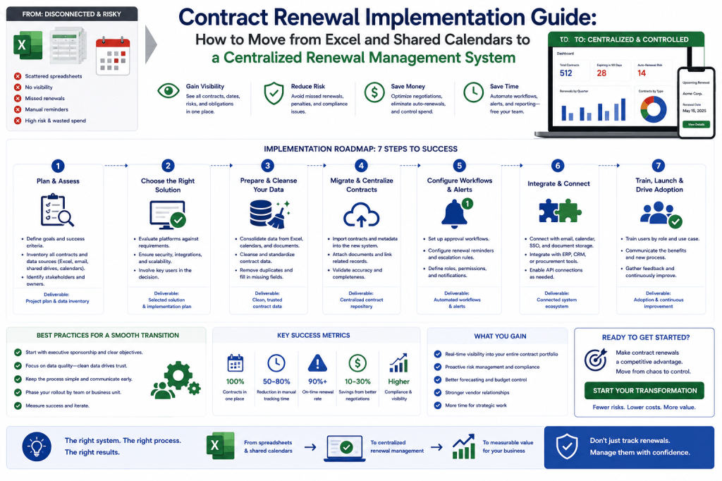 Contract Renewal Implementation Guide - How to Move from Excel and Shared Calendars to a Centralized Renewal Management System