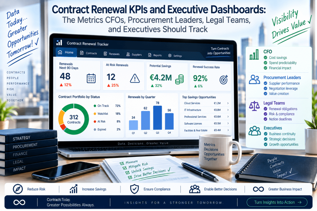 Contract Renewal KPIs and Executive Dashboards - The Metrics CFOs, Procurement Leaders, Legal Teams, and Executives Should Track
