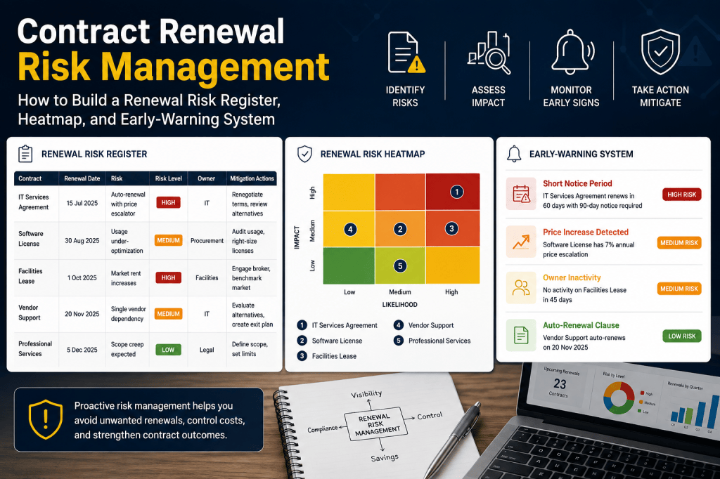 Contract Renewal Risk Management: How to Build a Renewal Risk Register, Heatmap, and Early-Warning&nbsp;System