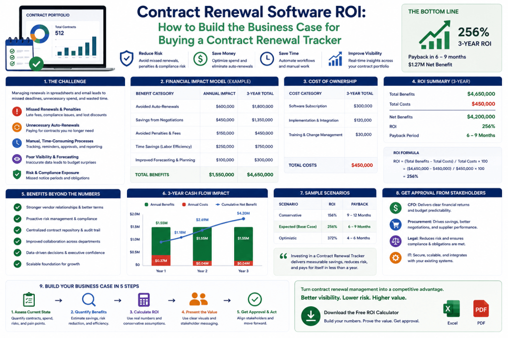 Contract Renewal Software ROI: How to Build the Business Case for Buying a Contract Renewal&nbsp;Tracker