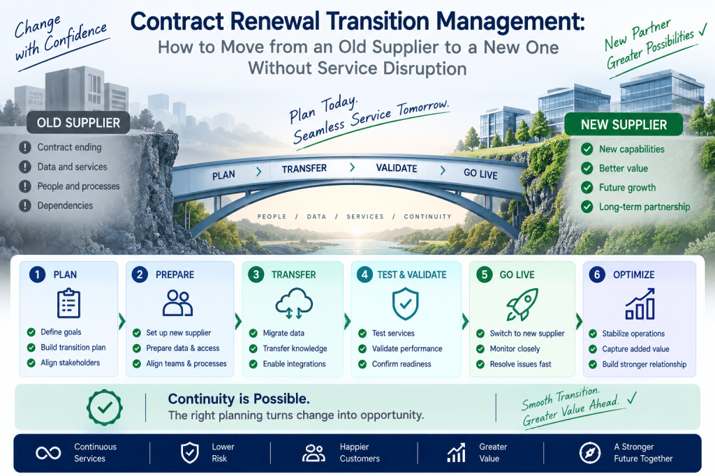 Contract Renewal Transition Management - How to Move from an Old Supplier to a New One Without Service Disruption